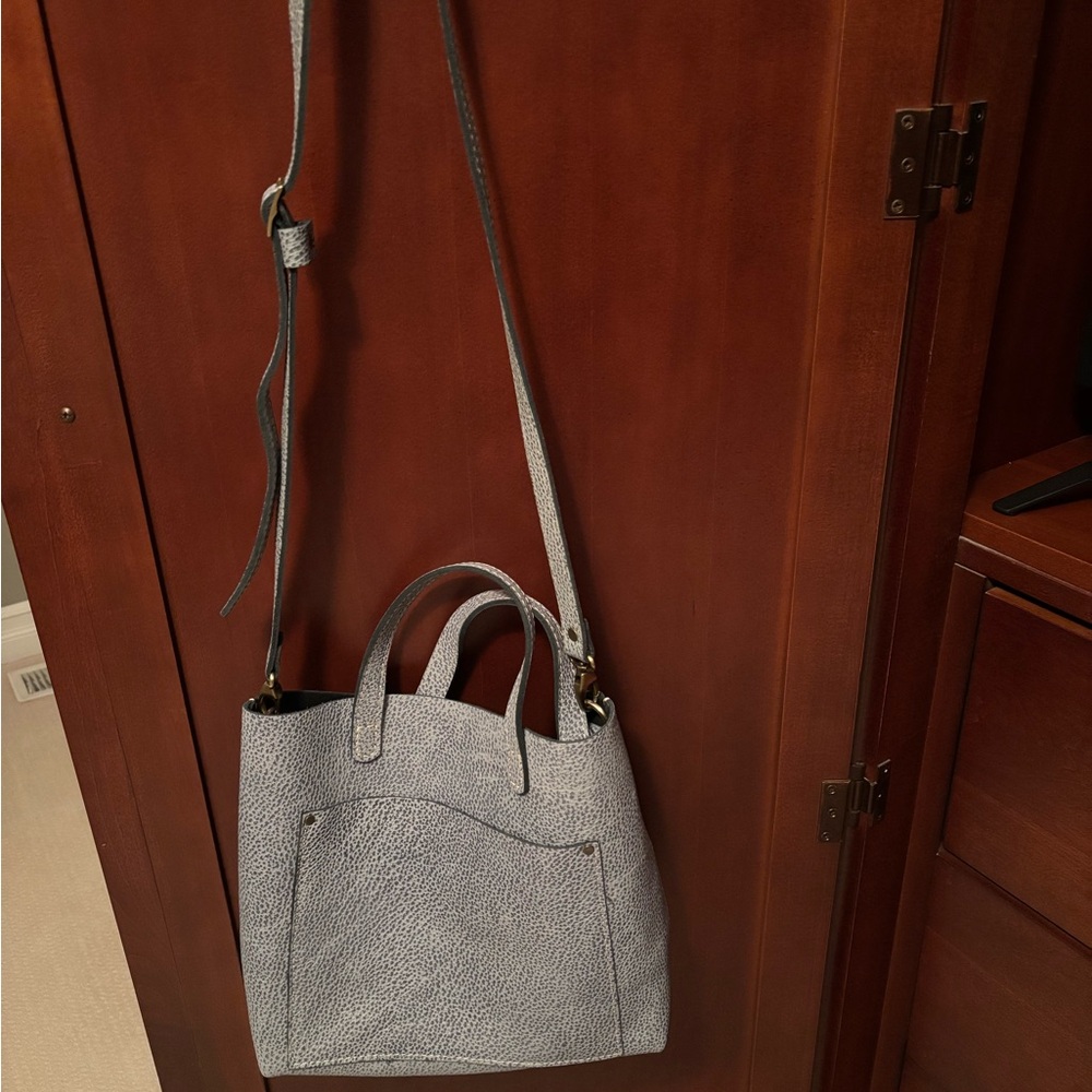Portland  Leather Gray Tote Bag